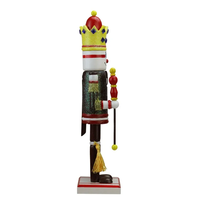 14" Brown and Red Tootsie Roll King Christmas Nutcracker Figurine