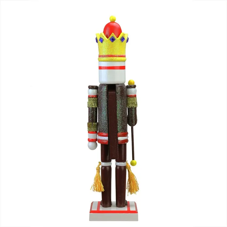 14" Brown and Red Tootsie Roll King Christmas Nutcracker Figurine