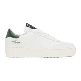 Article No. White and Green 0517 Low-Top Sneakers
