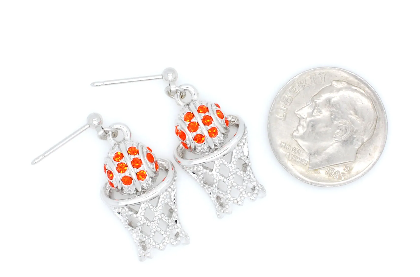 Basketball Hoop POST Earrings - Two Color