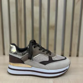 Beige Stijlvolle dames sneakers