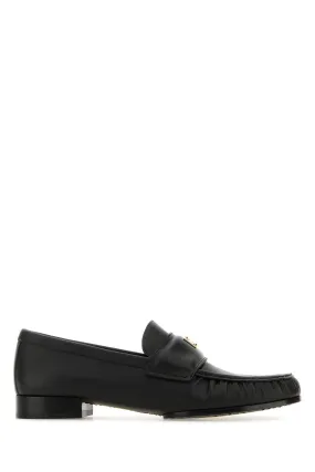 Black leather 4G loafers