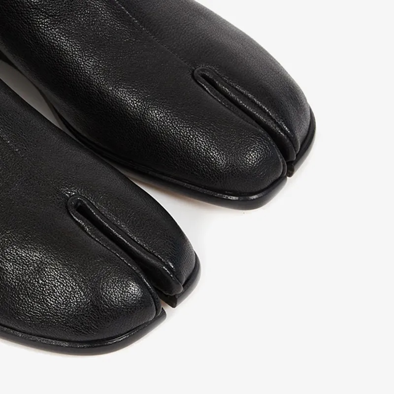 Black Slip-On Leather Loafers Unisex