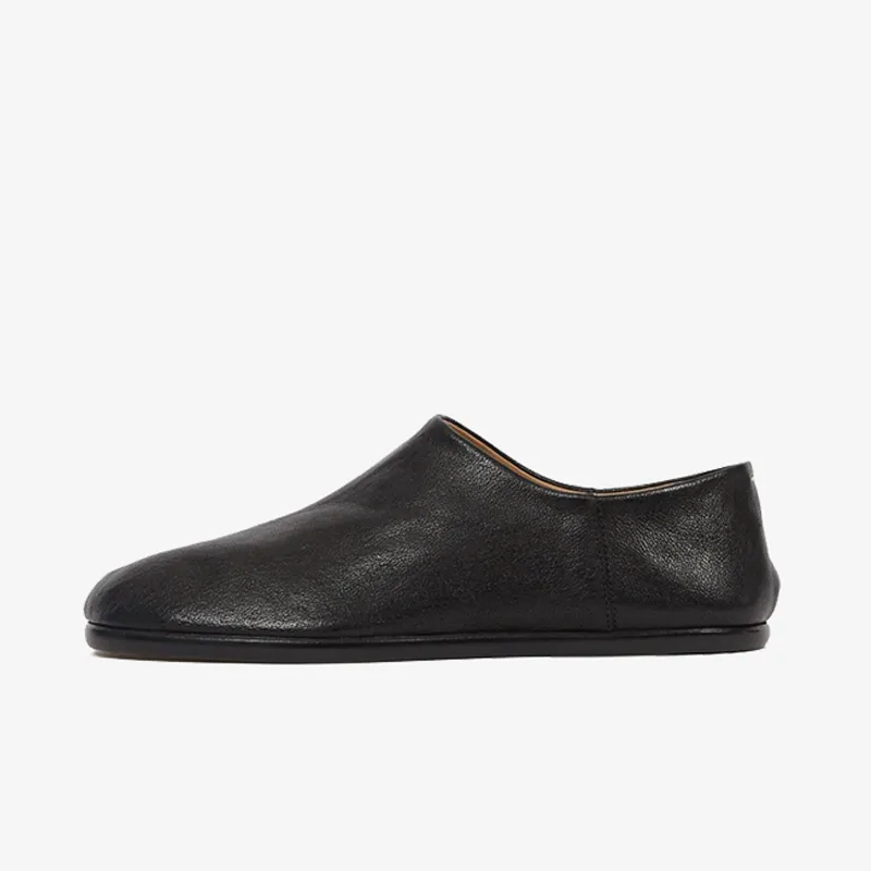 Black Slip-On Leather Loafers Unisex