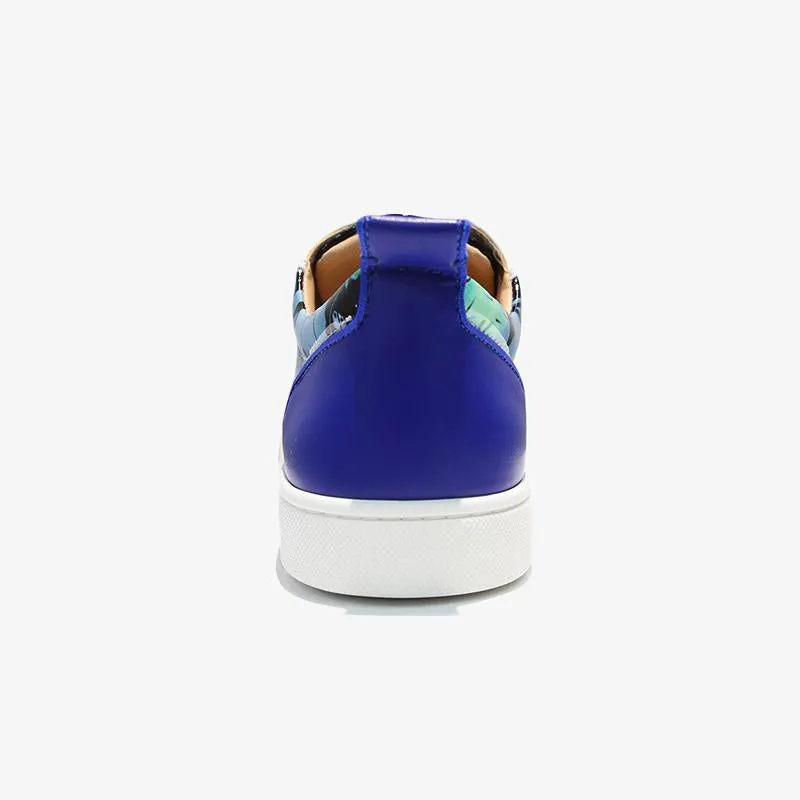 Blue Graffiti Sneakers