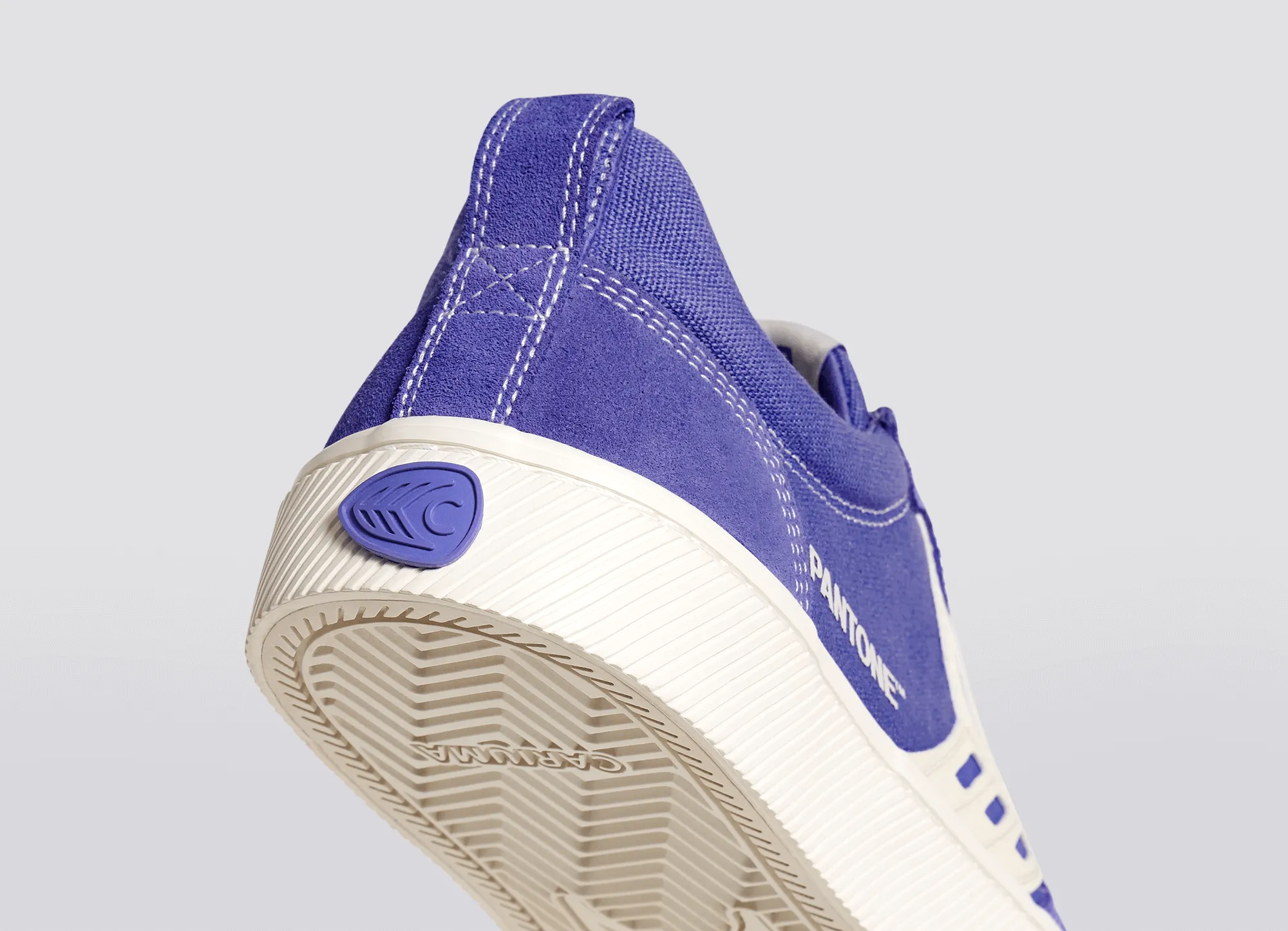 CATIBA PRO Low Pantone Very Peri Suede and Canvas Contrast Thread Ivory Logo Sneaker Men