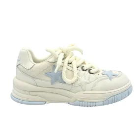 Causal Leather Mixed Colors Star Sneakers