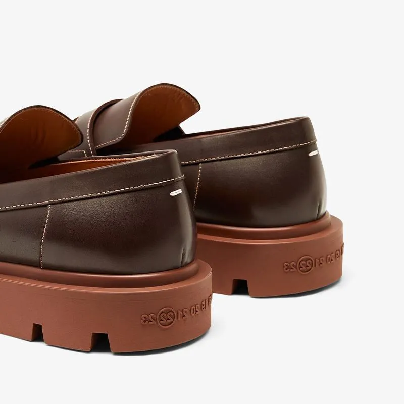 Coffee Brown Calf Leather Shoes