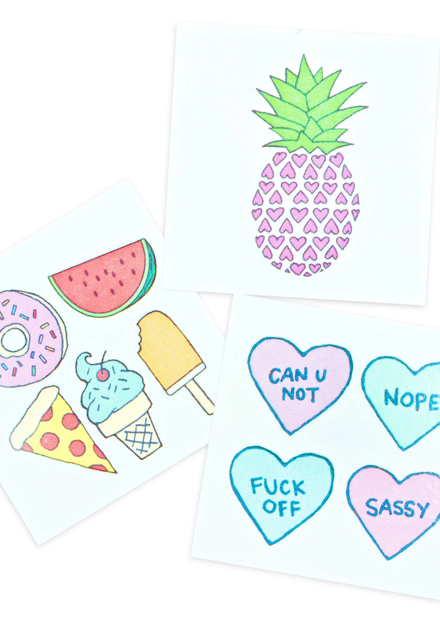 Color Temporary Tattoo Pack