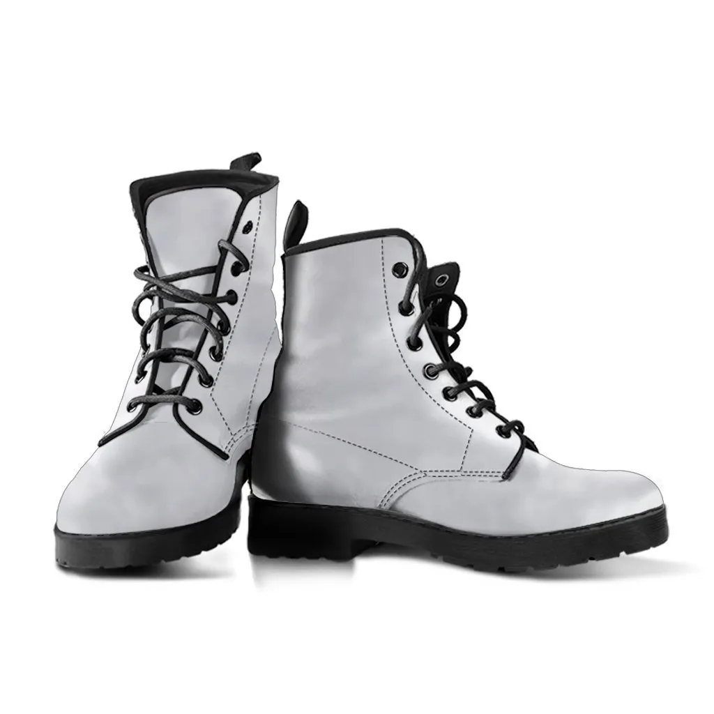 Combat Boots - Gradient Off White | Boho Shoes, Handmade Lace Up Boots, Vegan Leather Lace Up Boots, 90s Boots, 2000s Boots