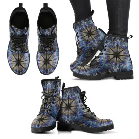 Fractal Mandala Women's Leather Boots