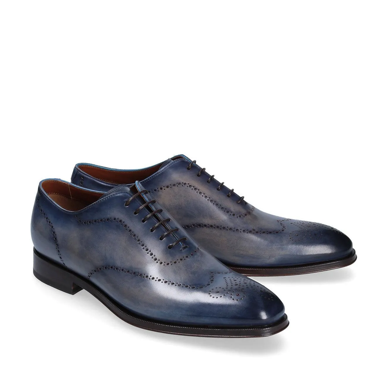 Franceschetti "Venice In Love" Men's Shoes Calf-Skin Hand-Painted Art Sole Leather Oxfords (FCCT1067)