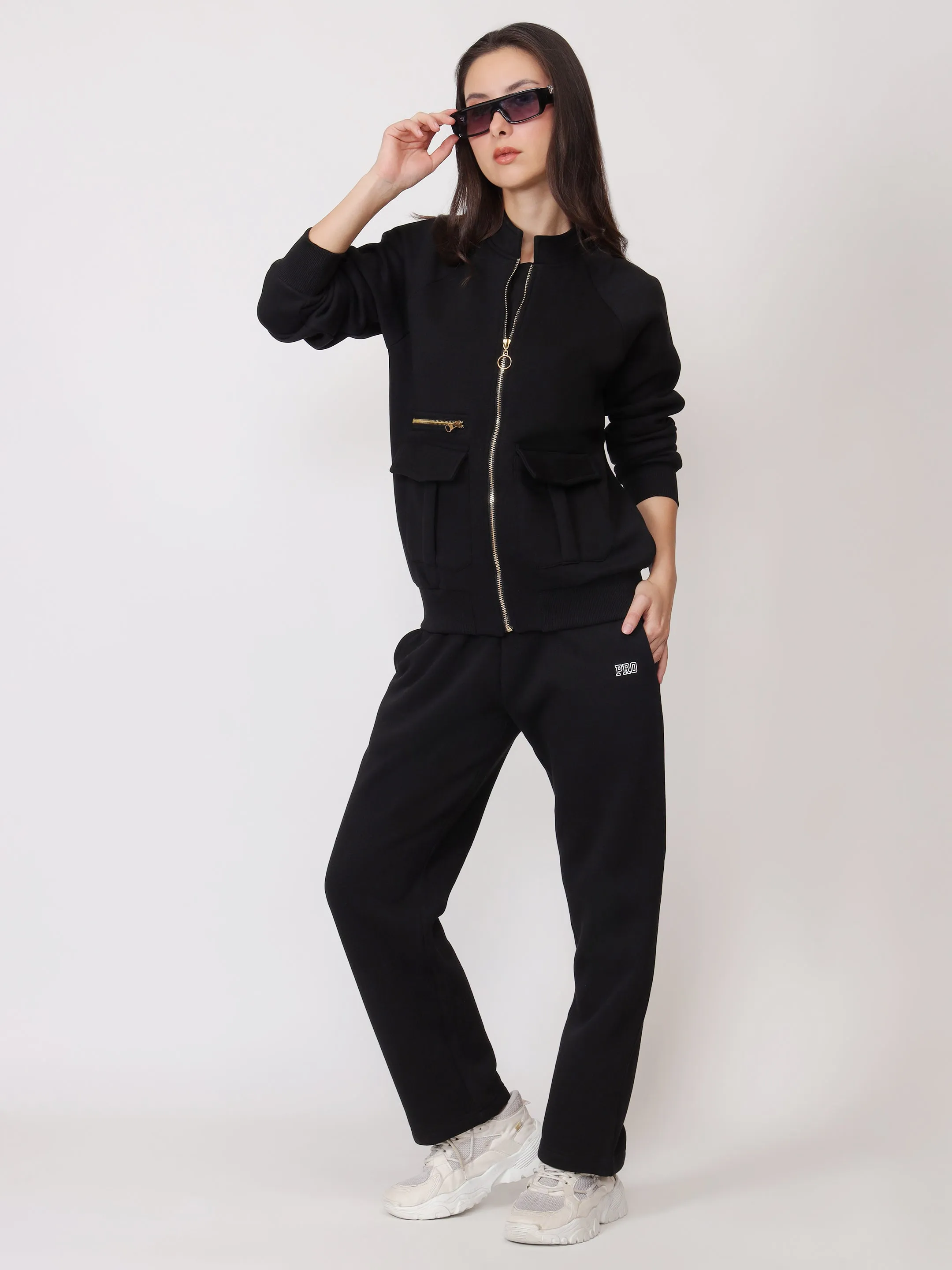 Functional Black Fleece Sweatshirt