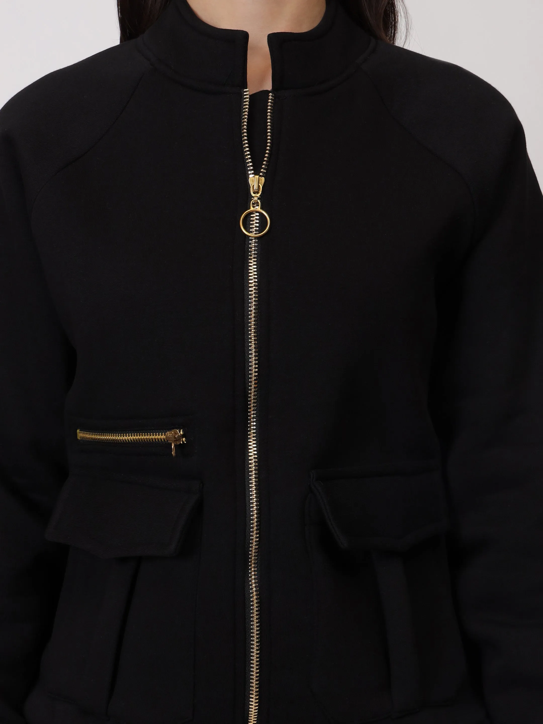 Functional Black Fleece Sweatshirt