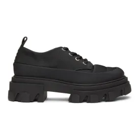 GANNI Black Nylon Winter Hybrid Derbys