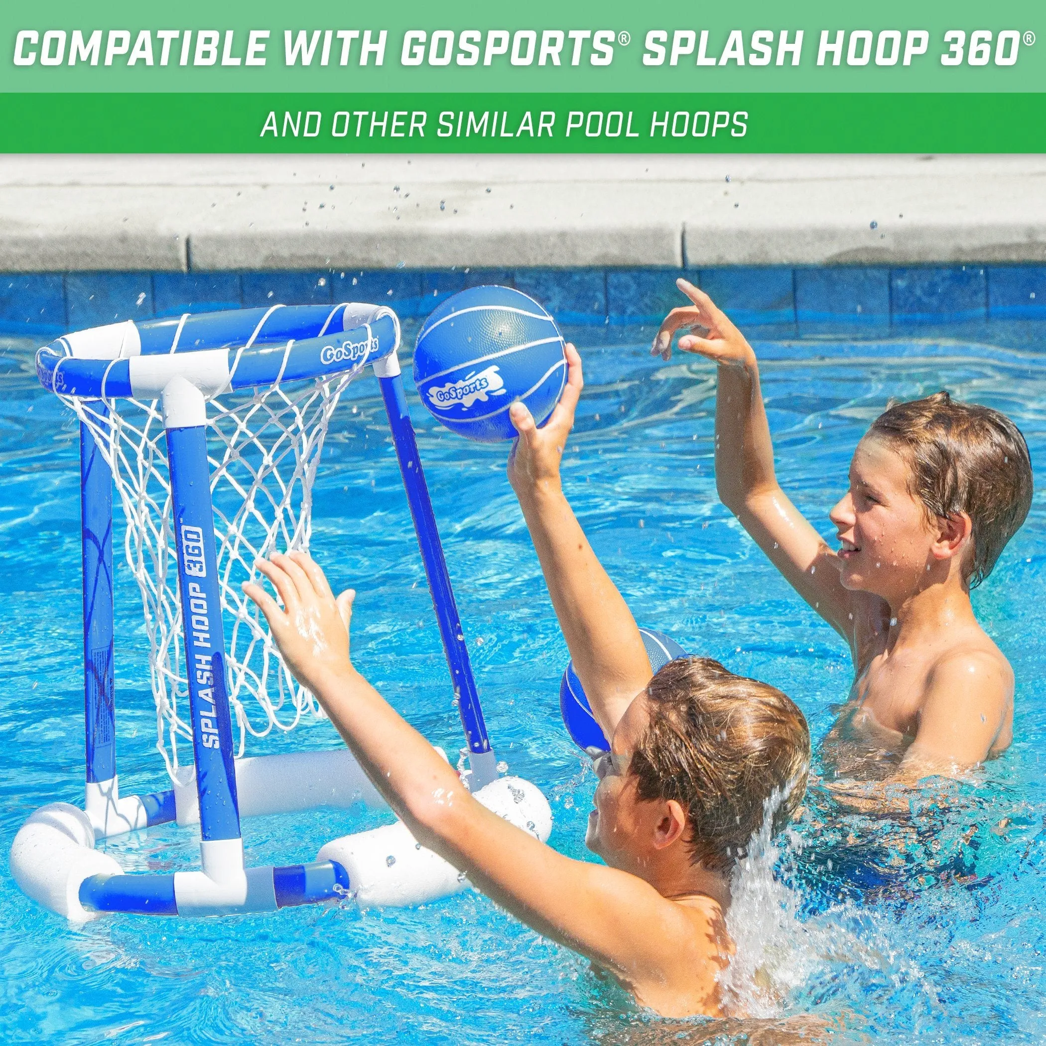 GoSports Swimming Pool Basketballs 3-Pack - Blue
