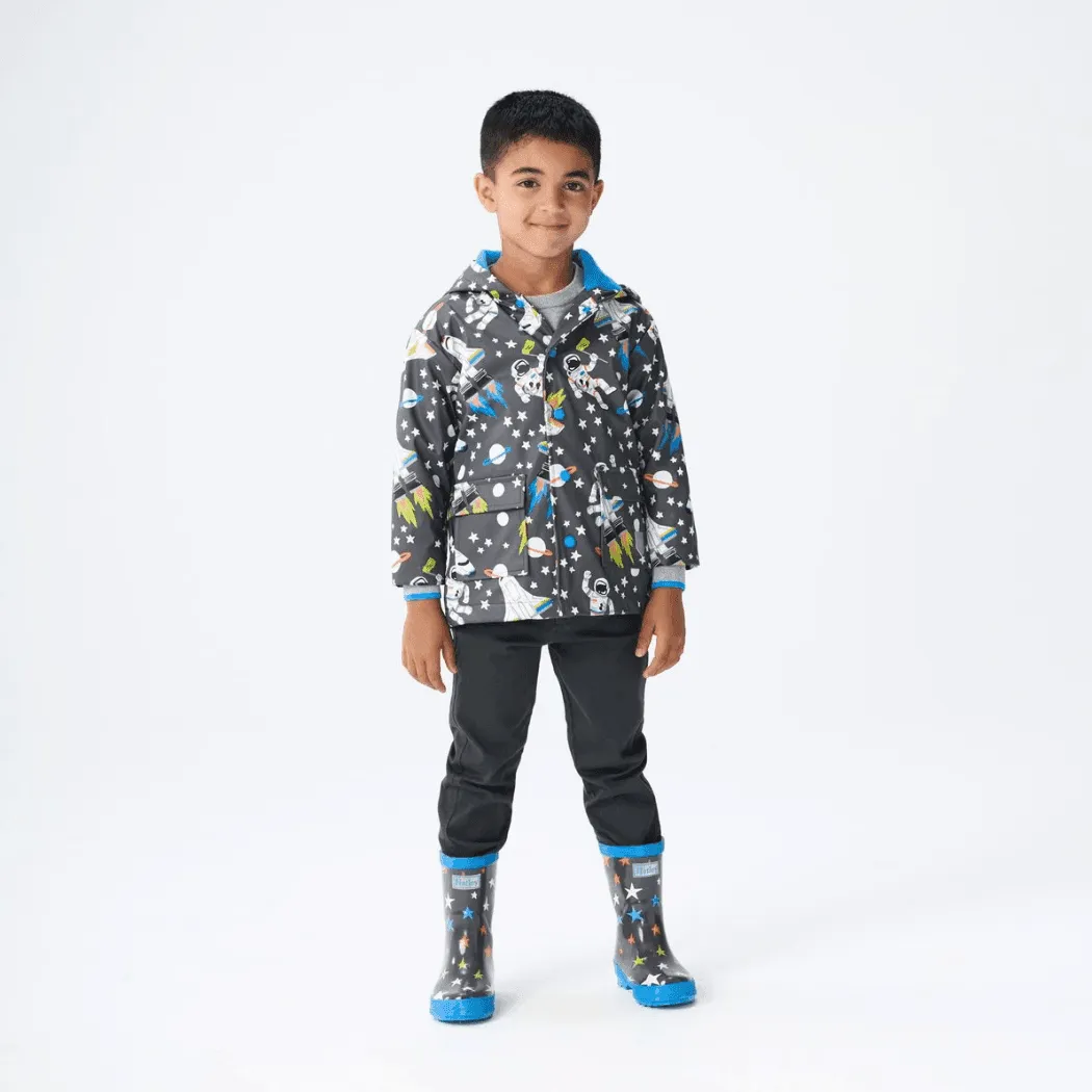 HATLEY Shiny Kids Rain Boots | Ombre Stars size 8