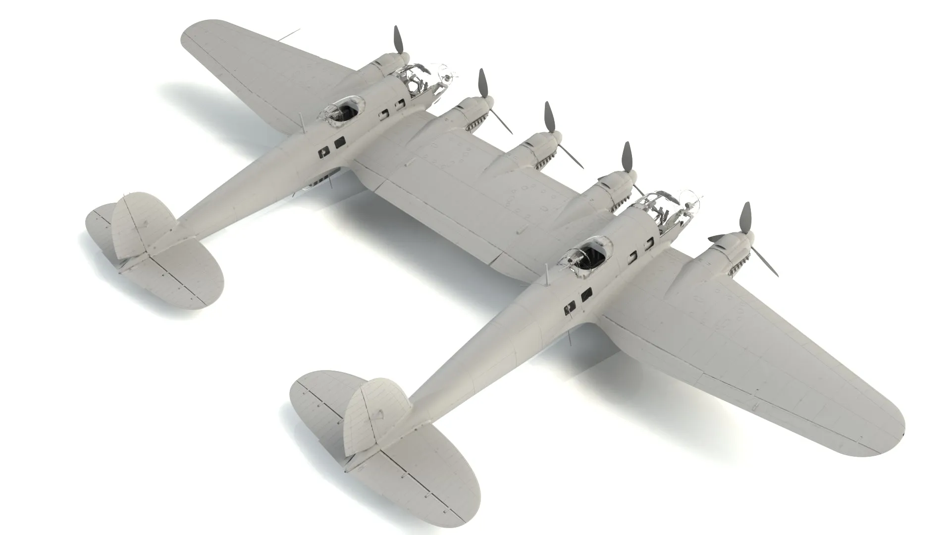 ICM Aircraft 1/48 WWII German He111Z1 Zwilling Glider Tug Aircraft (New Tool) Kit