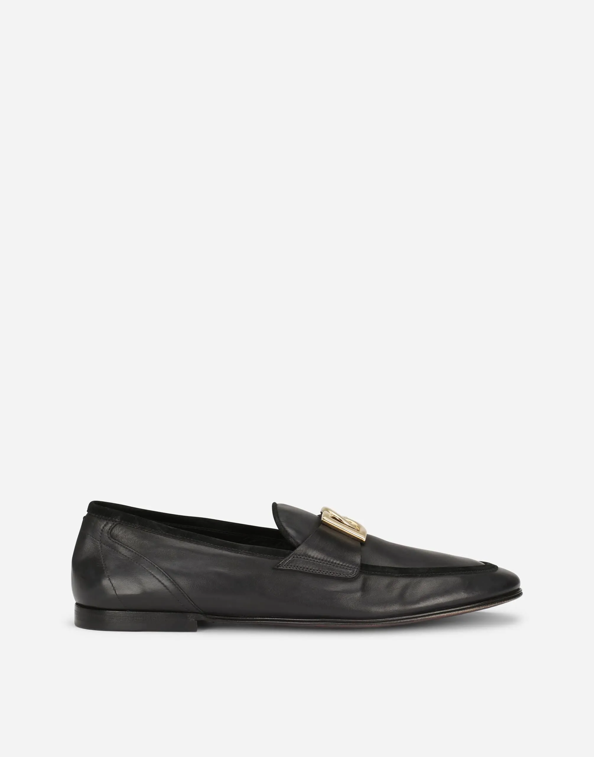 Interlocking DG-Plaque Leather Loafers