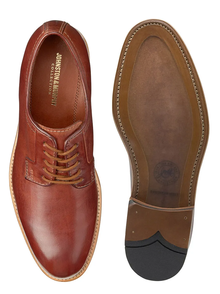 J & M Collection Dudley Plain Toe in Tan Dip-Dyed Calfskin