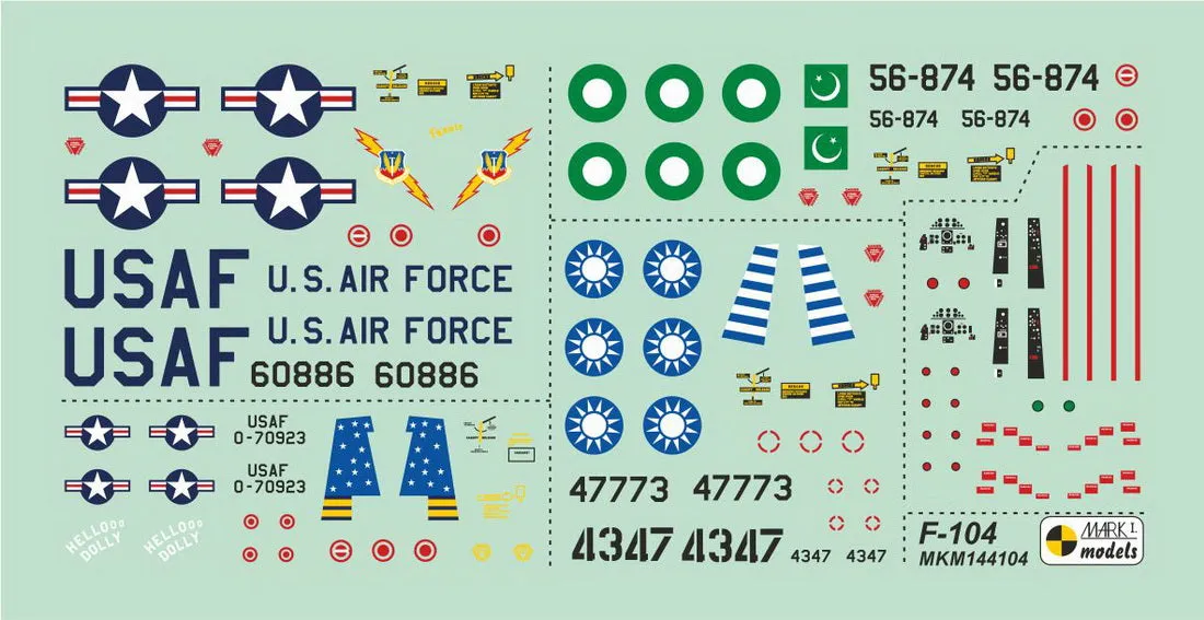 Mark I 1/144 F104A/C/G Starfighter at War (2 in 1) Kit