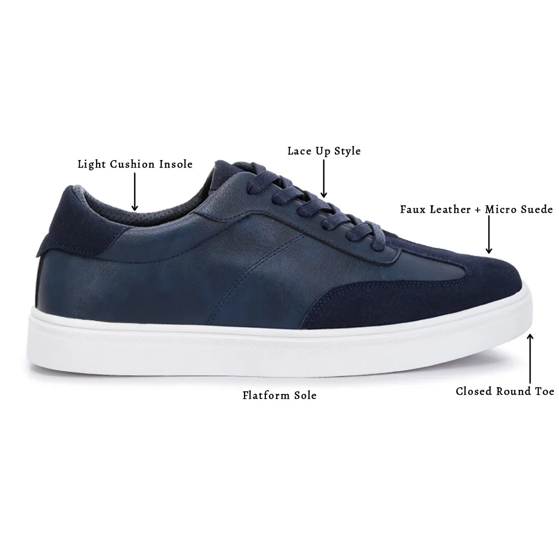 Men's Panelling Detailed Lace-up Sneakers