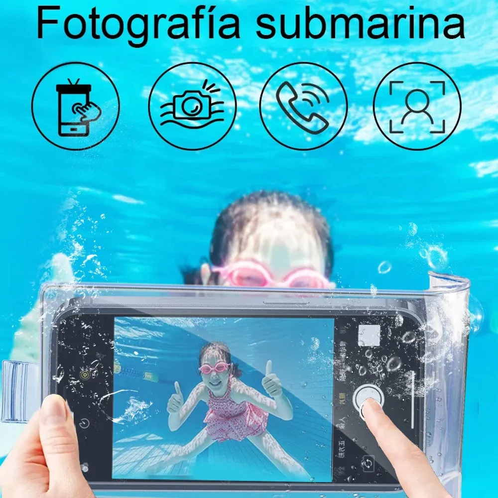 Motorcycle Handlebar Waterproof Clear Phone Pouch Transparent Underwater Cellphone Covers High Sensitivity Phone Rain Cover