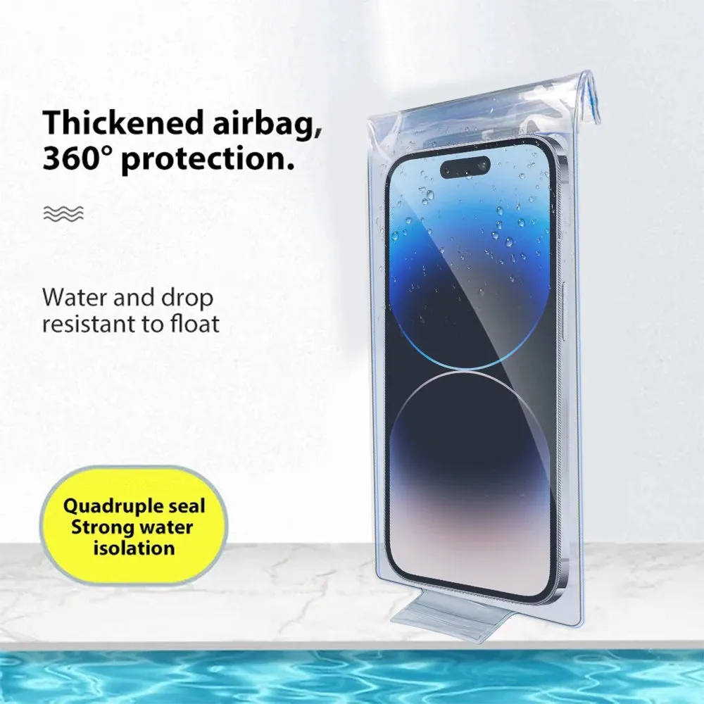 Motorcycle Handlebar Waterproof Clear Phone Pouch Transparent Underwater Cellphone Covers High Sensitivity Phone Rain Cover