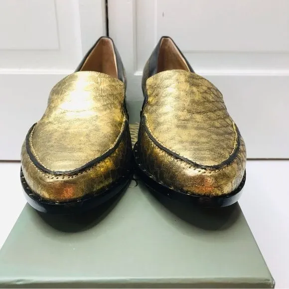 *New* EIGHT FIFTEEN Patti Gold Leather Loafers Size 7.5
