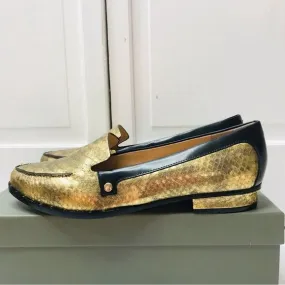 *New* EIGHT FIFTEEN Patti Gold Leather Loafers Size 7.5