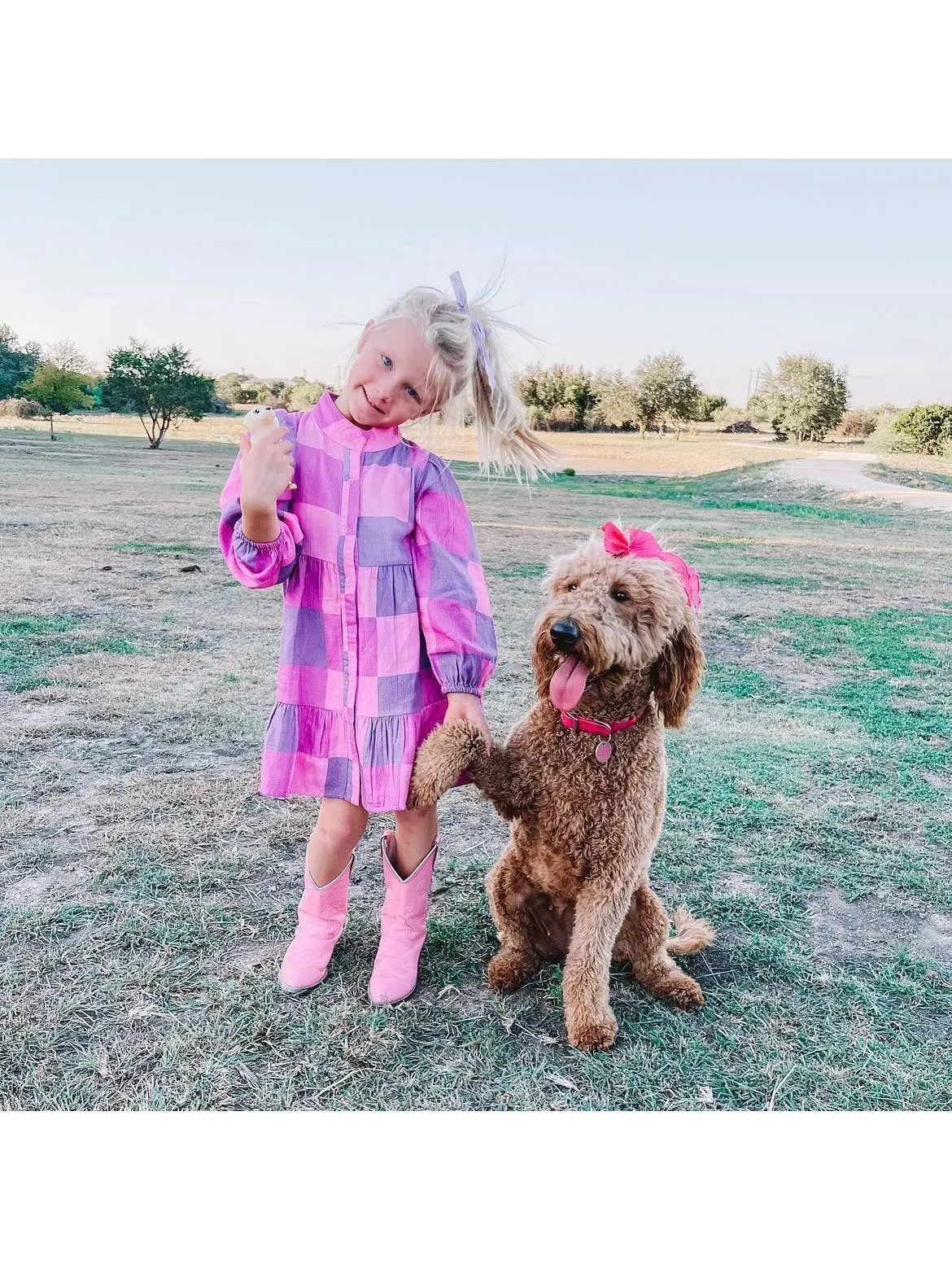 Purple Checkered Dress