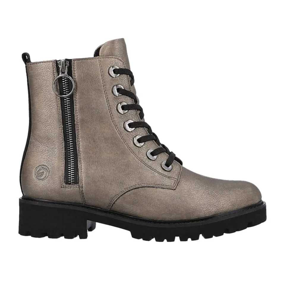 Remonte D8671-91 Rock Metallic Leather Ankle Boots