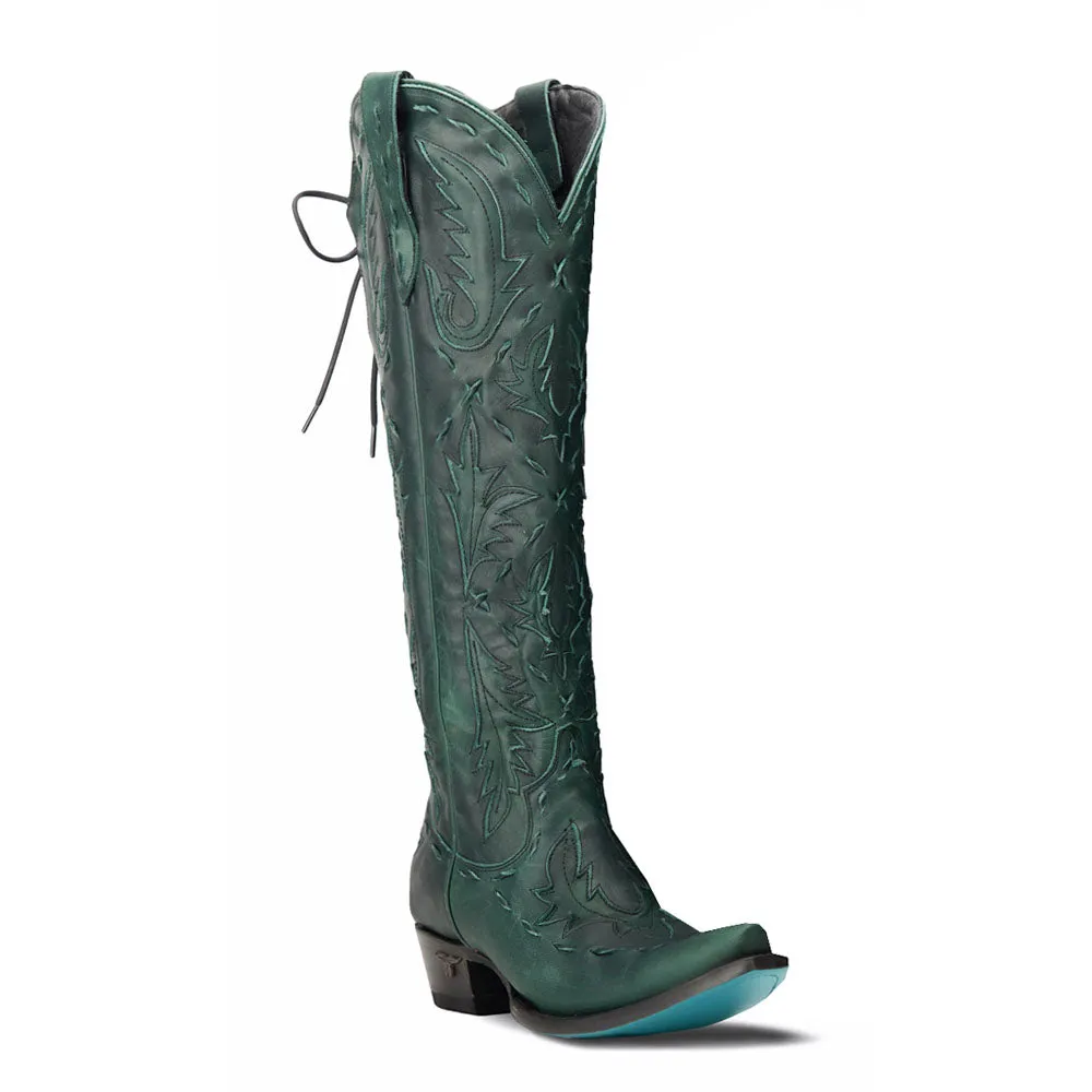 Reverie Overlay Corset Tooled-Inlay Snip Toe Cowboy Boots