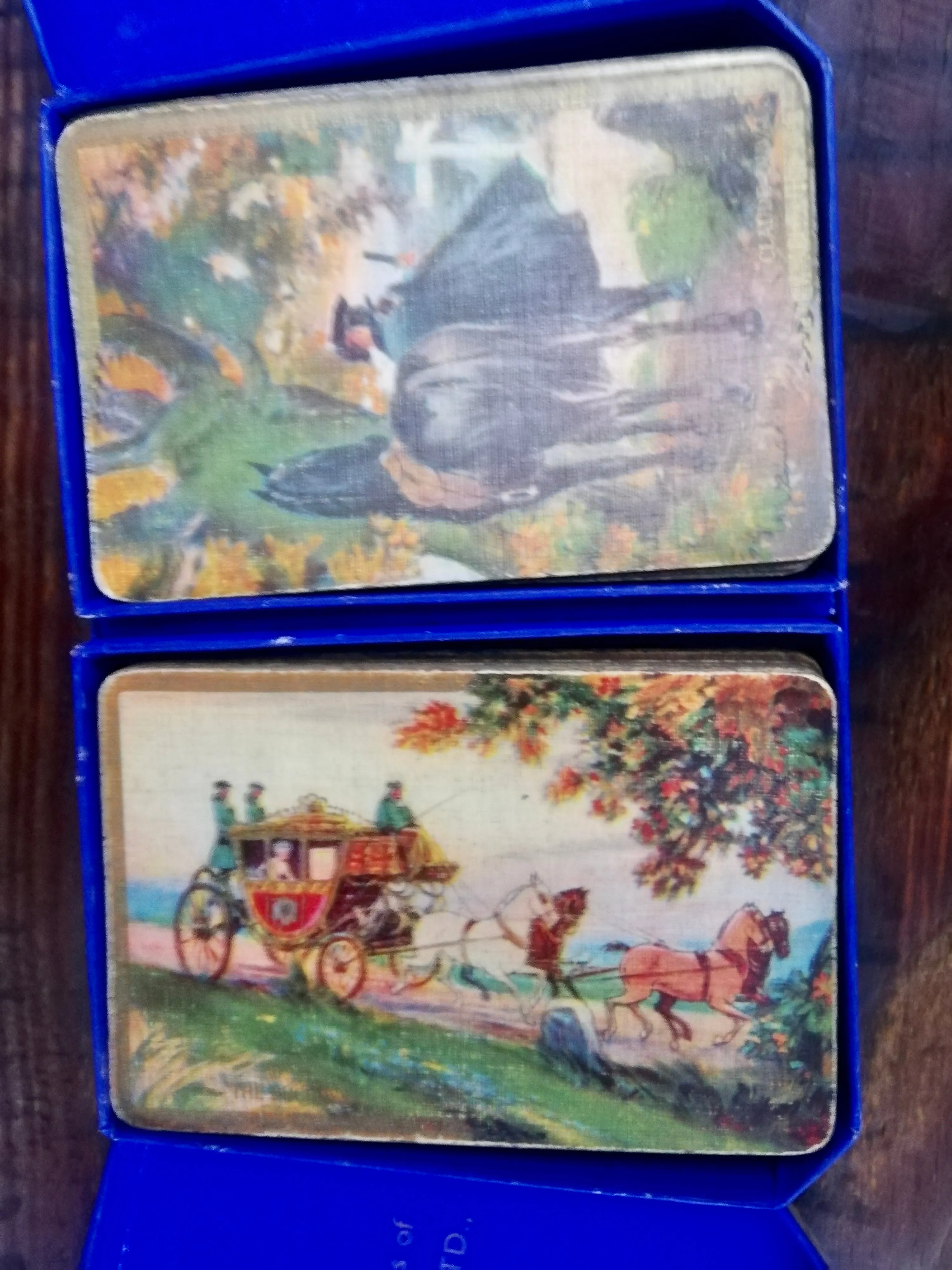 Set of 2 vintage decks of playing cards
