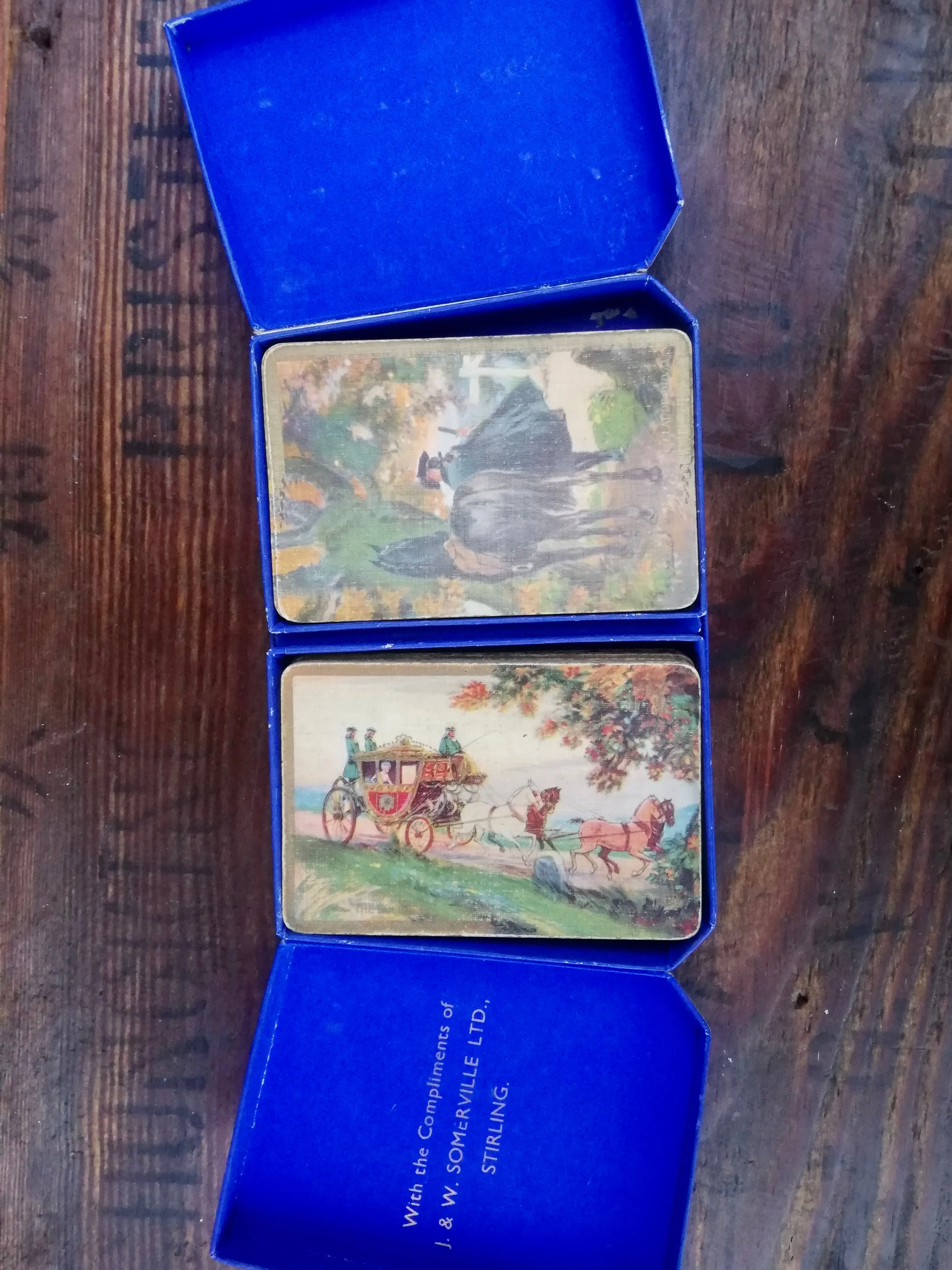 Set of 2 vintage decks of playing cards