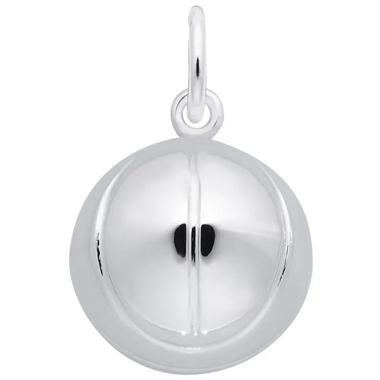 SILVER BASKETBALL 3D CHARM