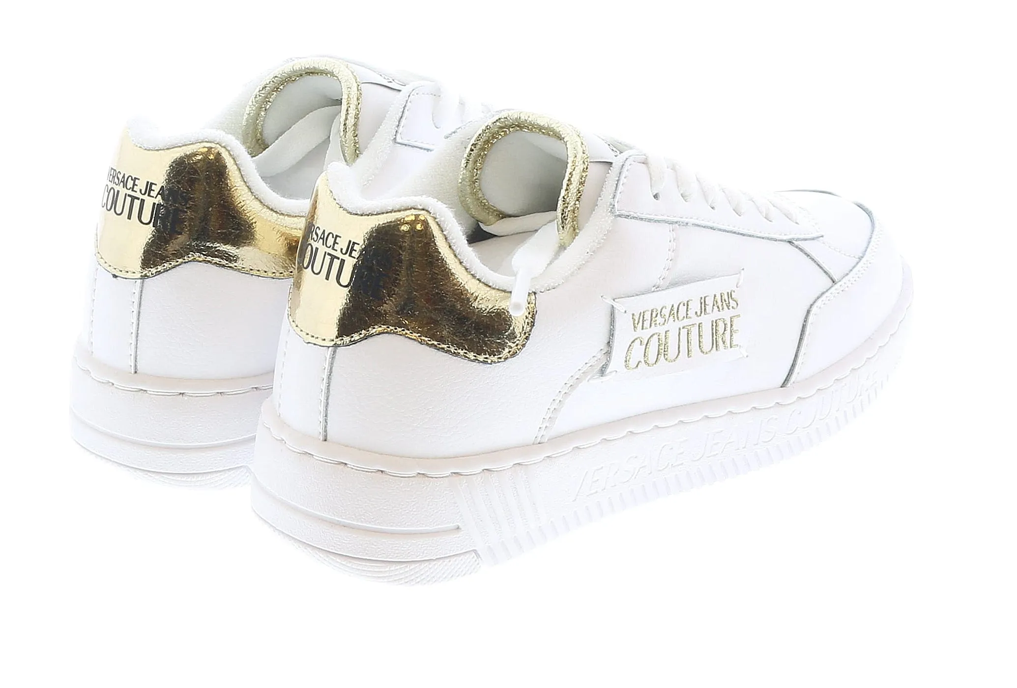 Versace Jeans Couture Low Top Signature White/Gold Sneakers-